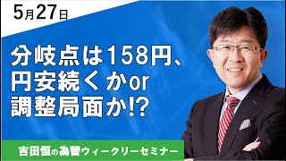 分岐点は158円、円安続くかor調整局面か【為替ウィークリーセミナー】 [upl. by Ahsiemac]