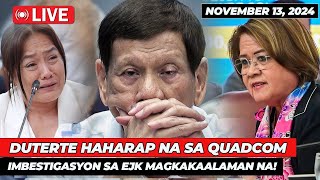 🔴 LIVE UMAMIN NA MAINIT NA HARAPAN ni DUTERTE at ng QUADCOM EJK DRGA POGO ISSUE PAGUUSAPAN [upl. by Os]