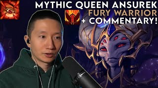 Mythic Queen Ansurek  Fury Warrior PoV  Commentary [upl. by Ries]