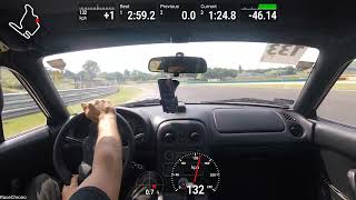 Miata lift off oversteer 140kmh or 90mph Hungaroring [upl. by Iccir]