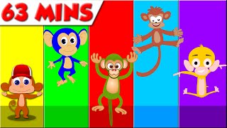 Five Little Monkeys  Nursery Rhymes  Kids Songs [upl. by Astri]