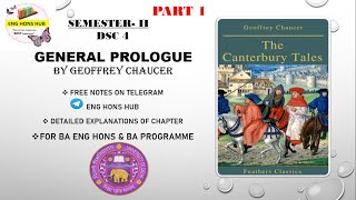 THE CANTERBURY TALES GENERAL PROLOGUE BY GEOFFREY CHAUCER DETAILED EXPLANATION IN HINDI [upl. by Cresa]