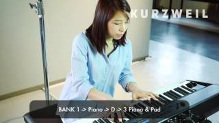 Kurzweil SP48악기추천PianoampPad 사용법 주 하나님 지으신 모든세계 by최유정 [upl. by Nogas]