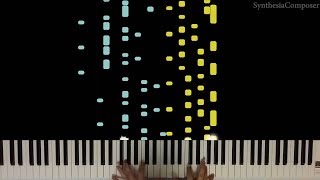 Chopin  Etude Op 25 No 1 quotAeolian Harpquot Synthesia Piano Tutorial with hands [upl. by Dwan]