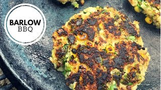 Vegetarian Cauliflower Kale Quinoa Patties  Cast Iron Griddle Cooking [upl. by Ahsiekrats]