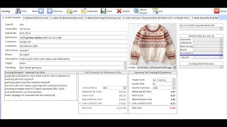 Garment Costing Software [upl. by Reilamag]