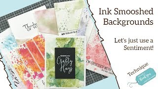 Ink SMooshing with a Sentiment for your Cards  Water Based Inks  Card Making Technique [upl. by Atem]