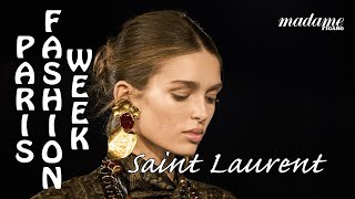 Paris Fashion Week  découvrez le défilé Saint Laurent collection printempsété 2025 [upl. by Yssis]