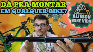 Como montar CANOTE RETRÁTIL em qualquer bicicleta com CABEAMENTO interno [upl. by Alahs]