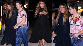 Pregnant Priyanka Chopra looks Stunning Flaunting her Baby Bump celebrating Nick Jonas Birthday [upl. by Jacqueline]