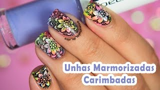 Tutorial Unhas Marmorizadas  Carimbada SB 046 [upl. by Ahsirk978]