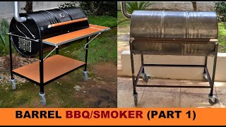 HOW TO BUILD A BARREL BBQSMOKER PART 1 [upl. by Anatola]