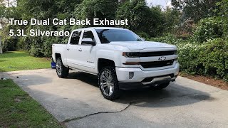 True Dual Catback Exhaust On 53 2018 Silverado  Overview [upl. by Sibyls]