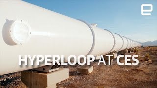 Hyperloop test track tour at CES 2018 [upl. by Jarlathus]