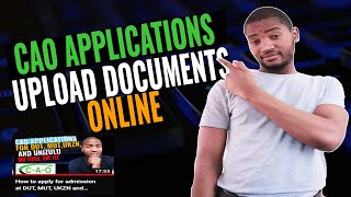 How to upload Outstanding for CAO applications online 2023 DUT MUTUKZNUnizulu online application [upl. by Llewop]