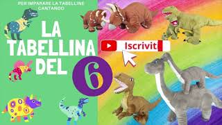 La tabellina del 6  Impara le tabelline  Canzoni per bambini  Dinosauri per bambini [upl. by Eiramlatsyrk]