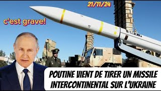 🛑Cest grave  POUTINE EST FINALEMENT PASSÉ A L ACTE lUkraine est en pleure [upl. by Nepsa]