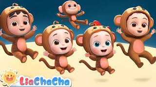 Five Little Monkeys Jumping on the Bed  EP62  LiaChaCha Nursery Rhymes amp Baby Songs [upl. by Aika]