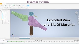 Inventor Exploded View Tutorial Bill of materialBOM [upl. by Anihc]