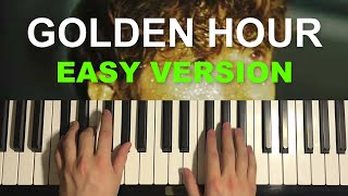 JVKE  Golden Hour EASY White Key Version Piano Tutorial Lesson [upl. by Younglove469]