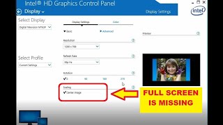 FIX for Intel Graphics Display FullScreen Scaling Missing [upl. by Arquit]