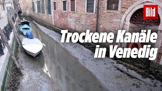 Venedig liegt fast komplett trocken seltenes Phänomen [upl. by Enihpad]