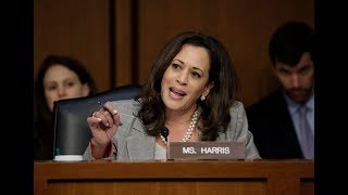 Sen Kamala Harris Goes After Atty Gen Jeff Sessions  Los Angeles Times [upl. by Nnylrahc347]