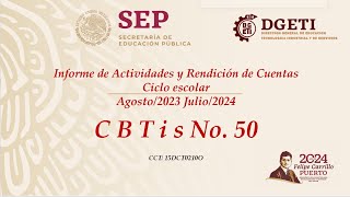 Rendición de cuentas CBTis 50 2024 [upl. by Rochus]