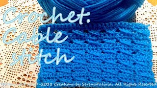 CrochetSimple CABLE Stitch Cable Stitch 3dc Crossover How to crochet the cable stSUBTITLES [upl. by Hassett15]