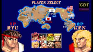 Street Fighter II Player Select CPS1 Remastered [upl. by Naveb]