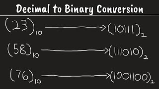 Decimal to Binary Conversion [upl. by Cristal]