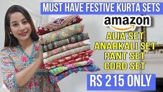 FestivePartywear Special Amazon KurtiKurta SetsCord Set Starting 215❤️EmbroiderySequence Special [upl. by Garcia536]