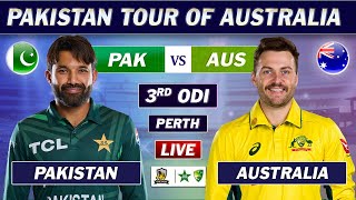 PAKISTAN vs AUSTRALIA 3rd ODI Match LIVE COMMENTARY  PAK vs AUS ODI MATCH LIVE  AUS 20 overs [upl. by Nedac]