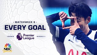 Every Premier League goal from Matchweek 8 202425  NBC Sports [upl. by Enelyar367]