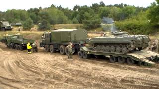 3 Tatra 813 und 815 ziehen BMP auf Tieflader Tag der TechnikShow Mahlwinkel 2012 [upl. by Drusie522]