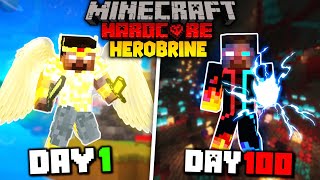 I Survived 100 Days as GOD HEROBRINE in Hardcore Minecraft Hindi [upl. by Pulling]