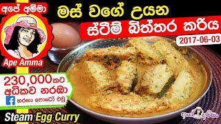 ✔ Steamed Egg Curry by Apé Amma ස්ටීම් බිත්තර මස් කරිය [upl. by Murtagh954]