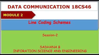 VTU DC 18CS46 M2 L2 LINE CODING SCHEMES [upl. by Aseeral]