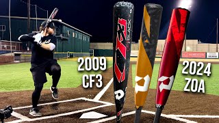 DEMARINI CF3 2009 vs DEMARINI ZOA  Baseball Bat Review [upl. by Dogs302]