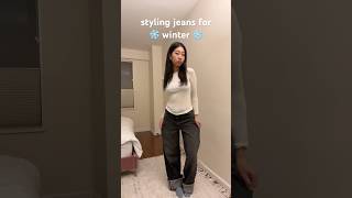 Styling Jeans for Winter  Layering for Winter ootd outfitideas [upl. by Philips]