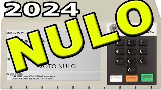 Como votar NULO ou EM BRANCO  Anular o voto Eleições 2024  Prefeito e Vereador [upl. by Arte]