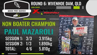 2024 13Fishing BASS Pro Series  XBraid Wivenhoe Dam Non Boater Champion Paul Mazaroli [upl. by Tillfourd]