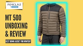 DOWN JACKET REVIEW Forclaz MT 500 is A Great Value [upl. by Adnilym615]