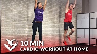 10 Minute Cardio Workout at Home for Men amp Women without Equipment  10 Min Cardio HIIT No Equipment [upl. by Colman471]