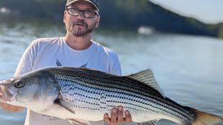 Striper Fishing Day 3 Guided to Success daylight begins at 416 [upl. by Nilesoj]