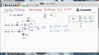 ElectroTutorial 352 Amplificador Restador 03 OpAmp [upl. by Louie858]