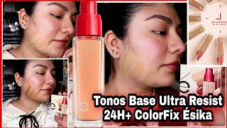 🔴 Nueva Base Ultra Resist 24HRS ColorFix Ésika 🤯 Guía de Tonos y Aplicación [upl. by Cir297]