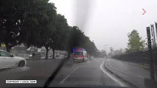 Alluvione a Catania strade allagate le immagini dalla camera car [upl. by Valorie]