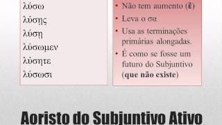 Aoristo do Subjuntivo e do Infinitivo [upl. by Nitsreik]