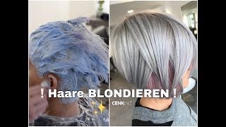 Haare RICHTIG BLONDIEREN ohne GELBE Flecken  Silver  Rose Tönung [upl. by Pacheco]